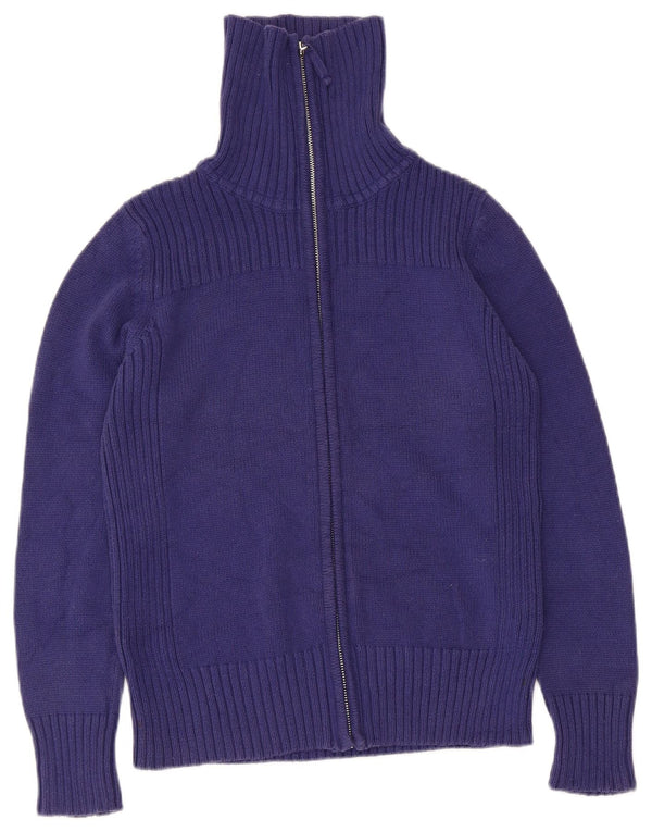 Pulover cardigan pentru femei Marks & Spencer UK 14, bumbac albastru mediu