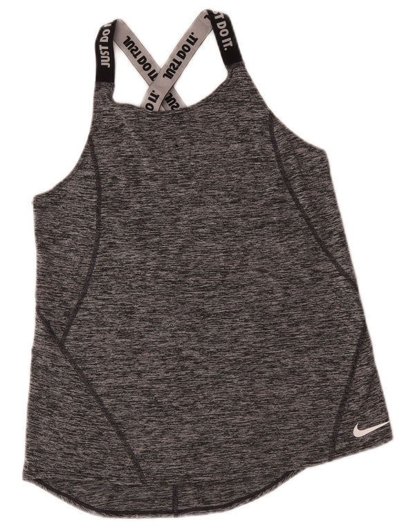 Nike Dri Fit Grafik-Trägershirt für Mädchen, 13–14 Jahre, XL, Grau meliert