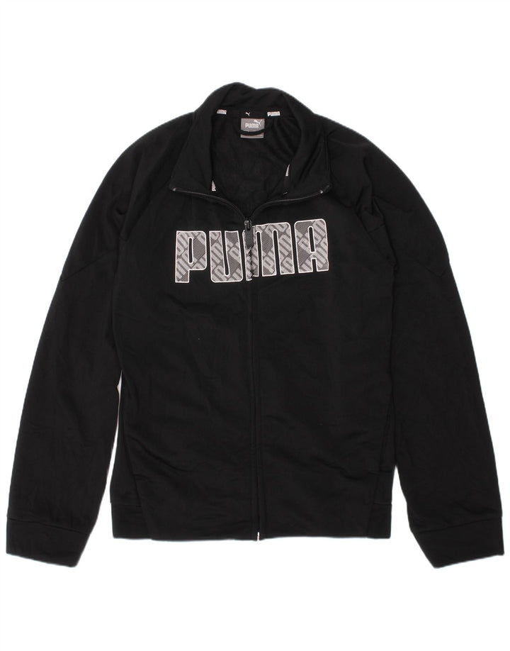 Chłopięcy dres Puma z grafiką, 9-10 lat, czarny poliester
