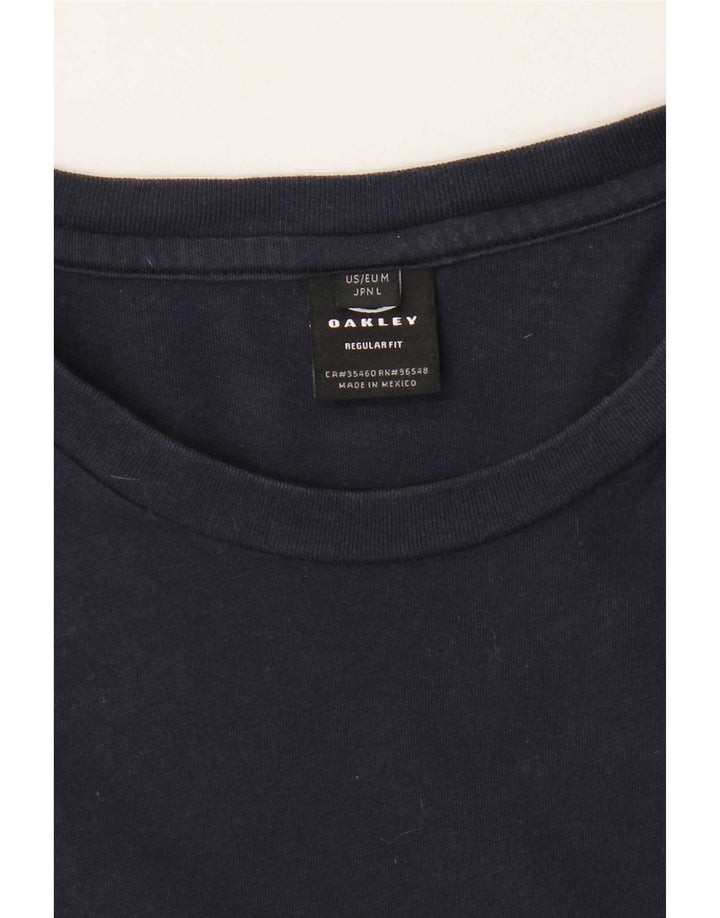 Oakley Mens Regular Fit T-Shirt Top Medium Navy Blue Floral