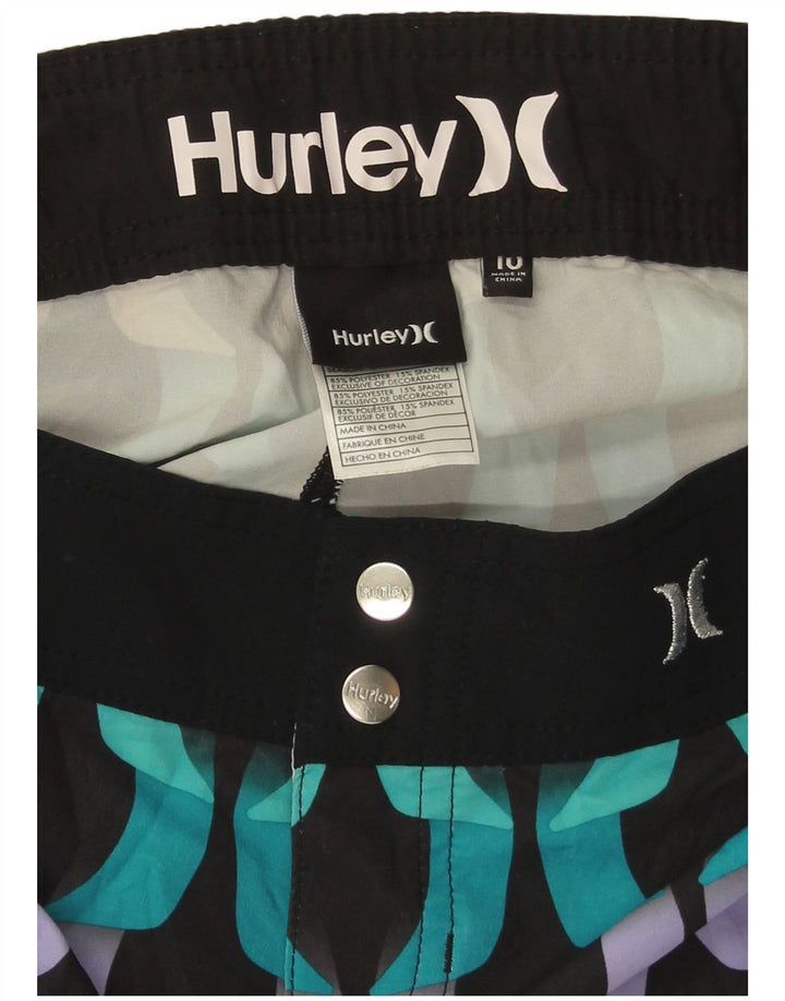 Hurley Womens Casual Shorts US 10 Large W34 Multicoloured Geometric