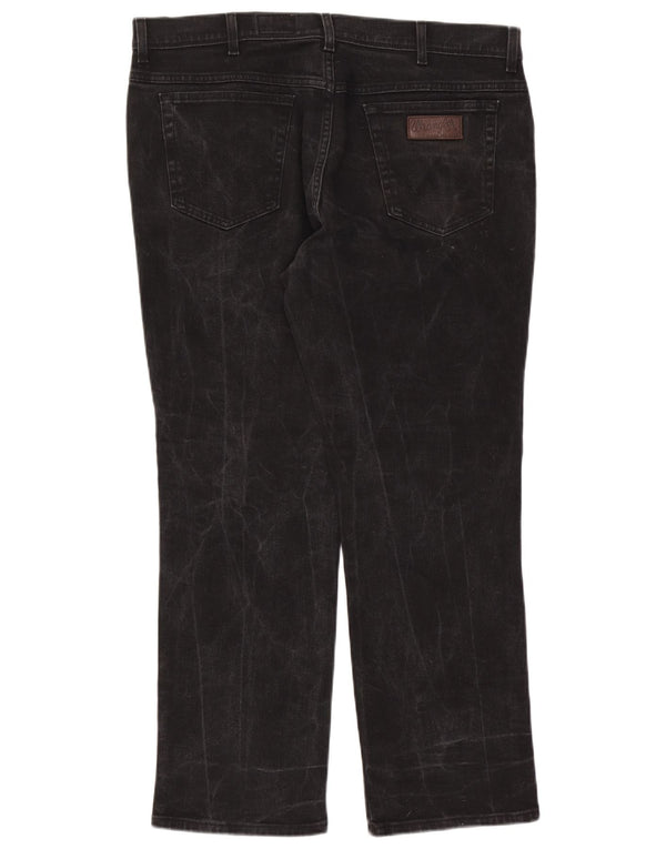 Wrangler Mens Texas Stretch Straight Jeans W40 L30 fekete pamut