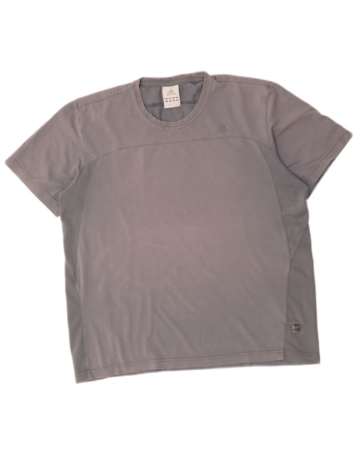 Adidas Herre T-Shirt Top Stor Grå Bomuld
