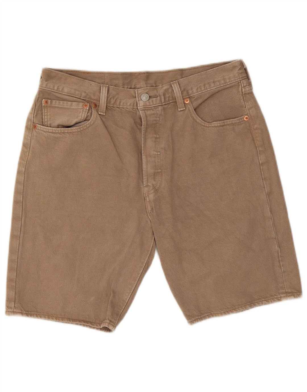 Levi's Short en Jean 501 W32 Homme Beige Moyen Coton