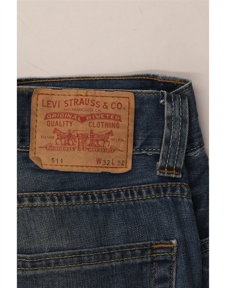 LEVI'S Mens 511 Slim Jeans W32 L32 Blue Cotton Vintage Levi's and Second-Hand Levi's from Messina Hembry 