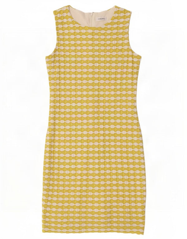 Γυναικείο αμάνικο φόρεμα Calvin Klein UK 14 Medium Yellow Geometric
