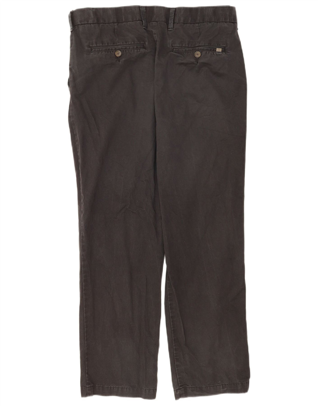 Marks & Spencer Mens Regular Chino Trousers W34 L29 Black Cotton