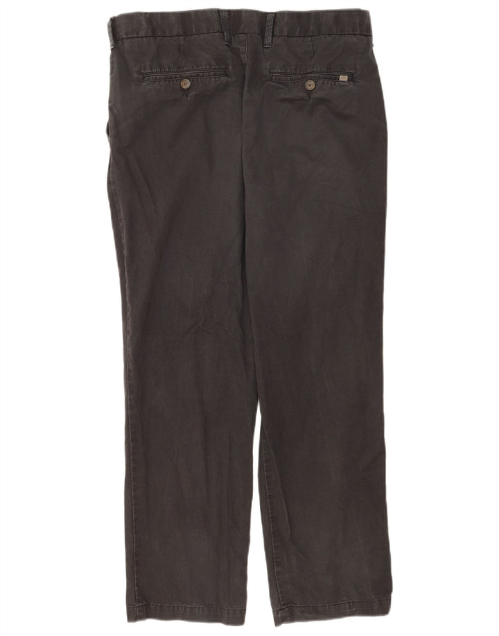 Marks & Spencer Mens Regular Chino Trousers W34 L29 Black Cotton