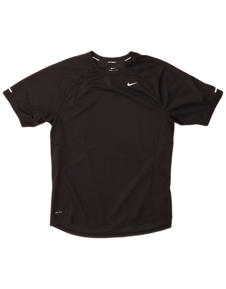 Nike Mens Dri Fit T-Shirt Top Medium Black Polyester