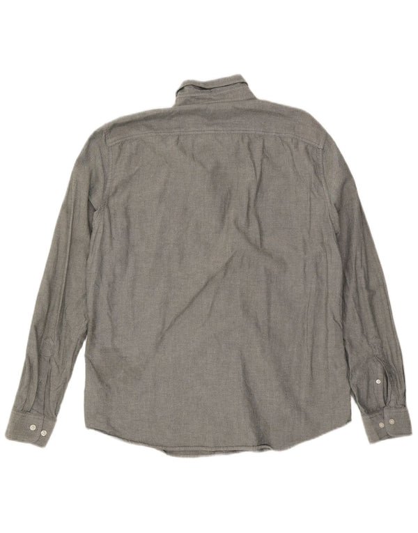 Camicia Timberland da uomo slim fit grande in cotone grigio