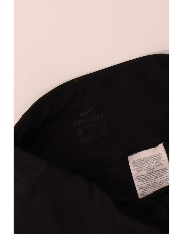 Nike Dame Dri Fit Leggings UK 8 Small Black Polyester