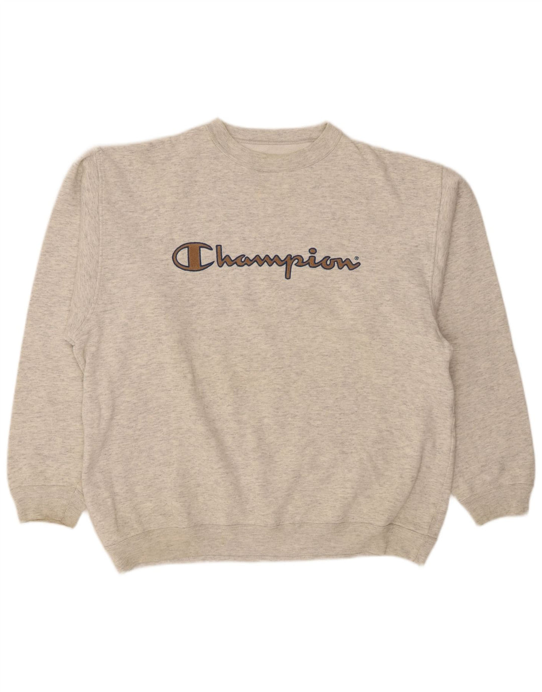 Champion Mens Graphic Sweatshirt Jumper XL Grey Flecked Cotton