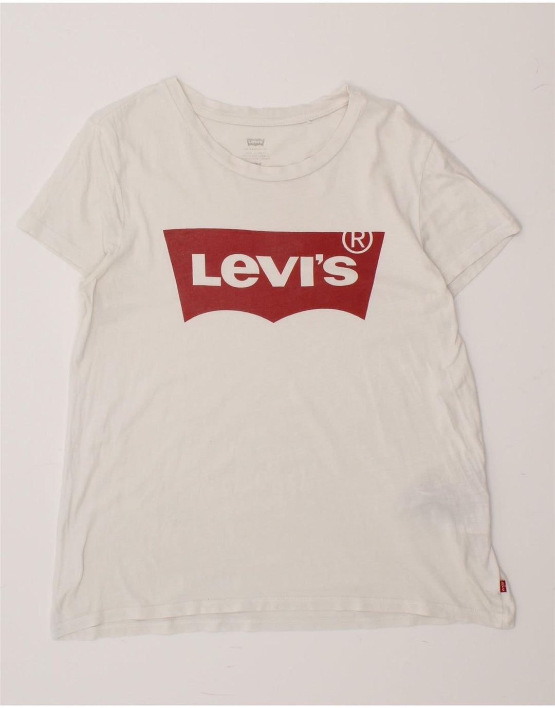 LEVI'S Mens Graphic T-Shirt Top Medium White Cotton Vintage Levi's and Second-Hand Levi's from Messina Hembry 