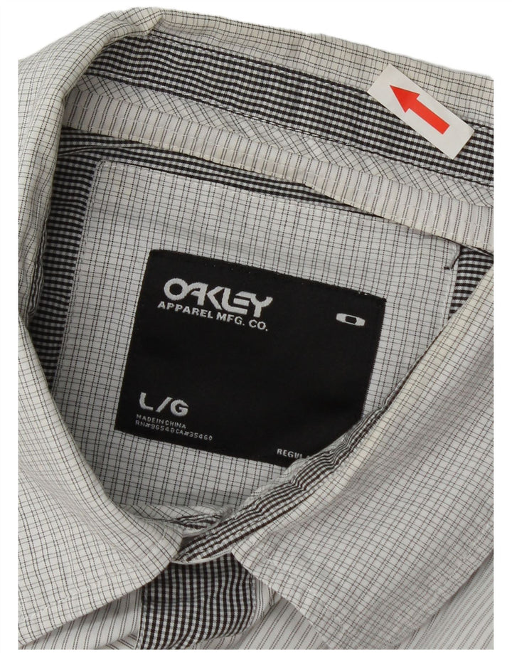 Oakley Mens Shirt Large White Patchwork
