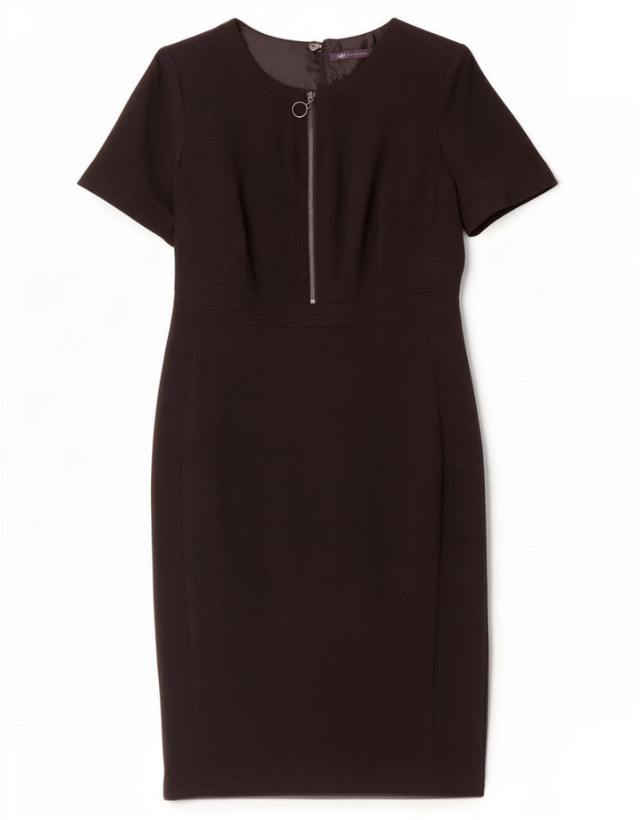 Vestido bainha feminino Marks & Spencer Reino Unido 14 poliéster preto médio