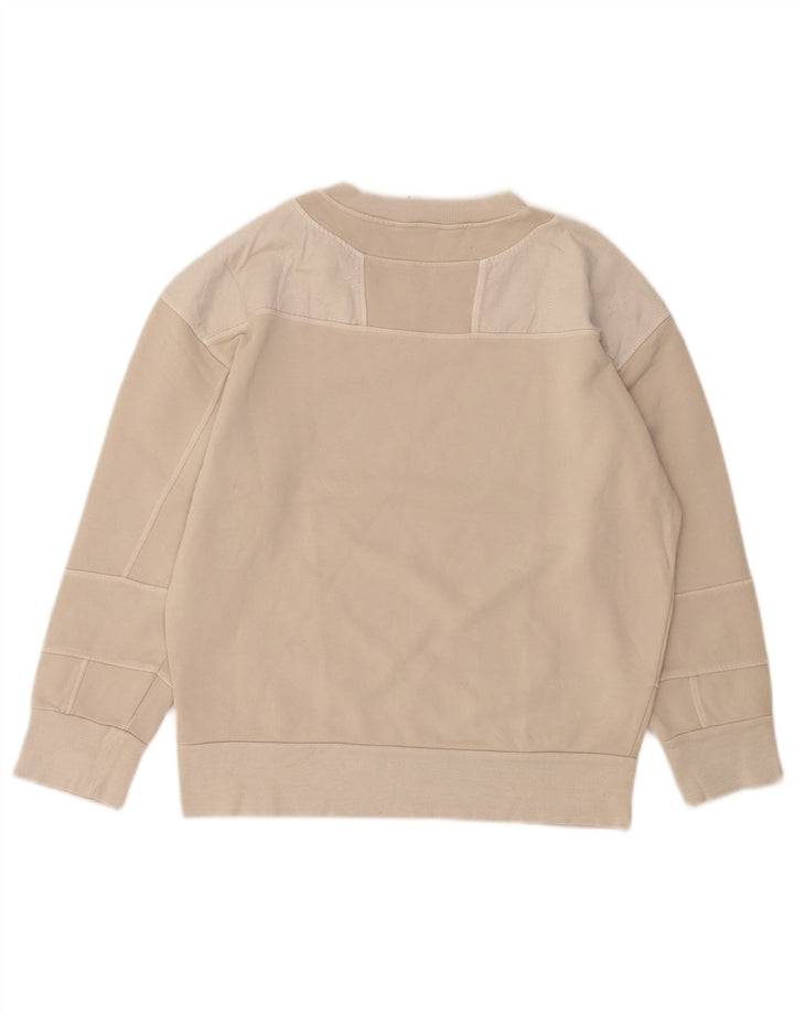 REISS Womens Sweatshirt Jumper UK 14 Medium Beige Cotton