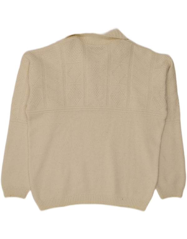 Daniel Hechter Pull Col Zippé XL Homme Blanc Cassé