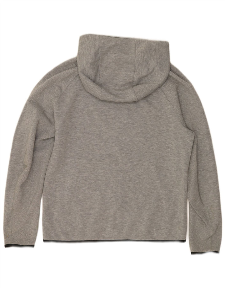 Nike Mens Zip Hoodie Sweater Small Grey Flecked Cotton