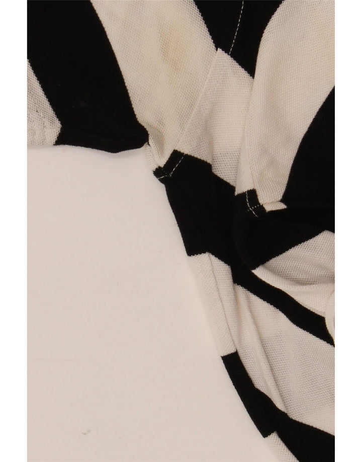Gant Mens Polo Shirt Medium White Striped Cotton