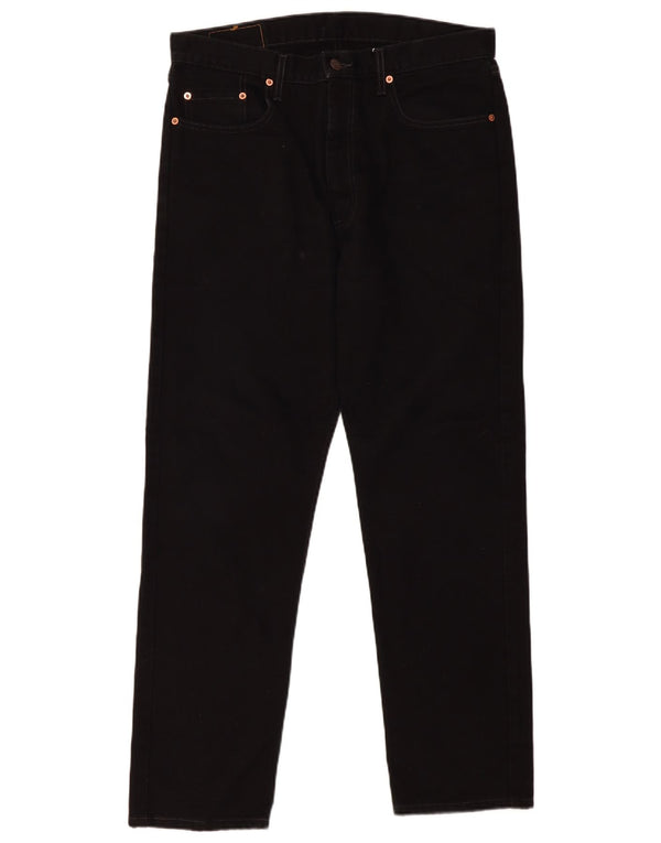 Levi's Mens 615 Straight Jeans W36 L30 Μαύρο Βαμβακερό