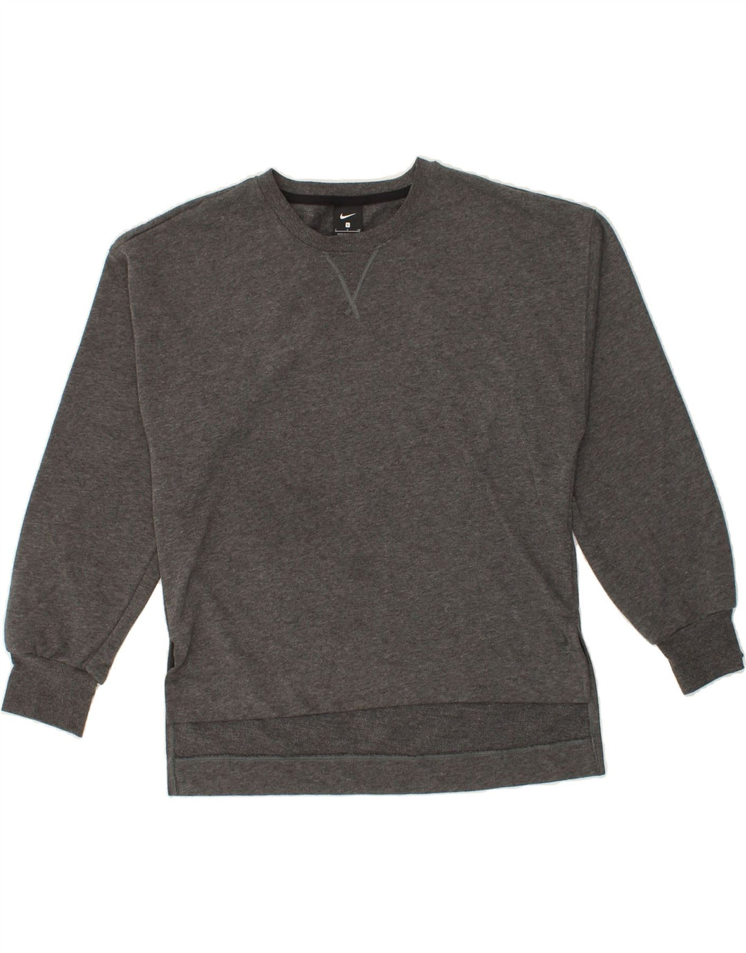NIKE Womens Oversized Sweatshirt Jumper UK 10 Small Grey Polyester Vintage Nike and Second-Hand Nike from Messina Hembry 