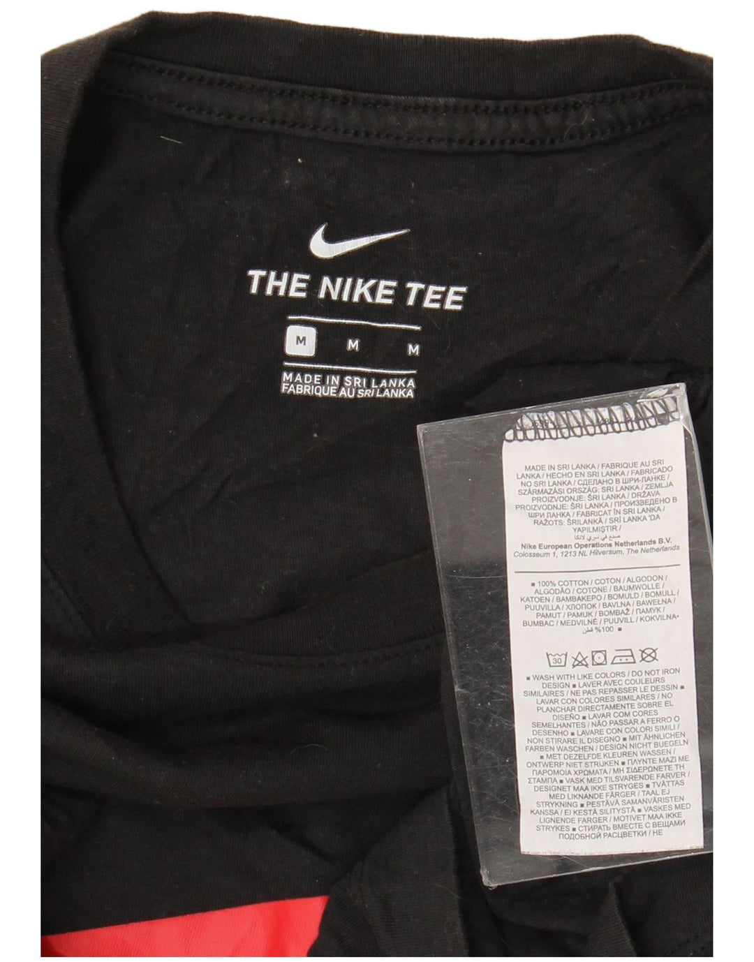 Nike Mens Graphic T-Shirt Top Medium Black Cotton
