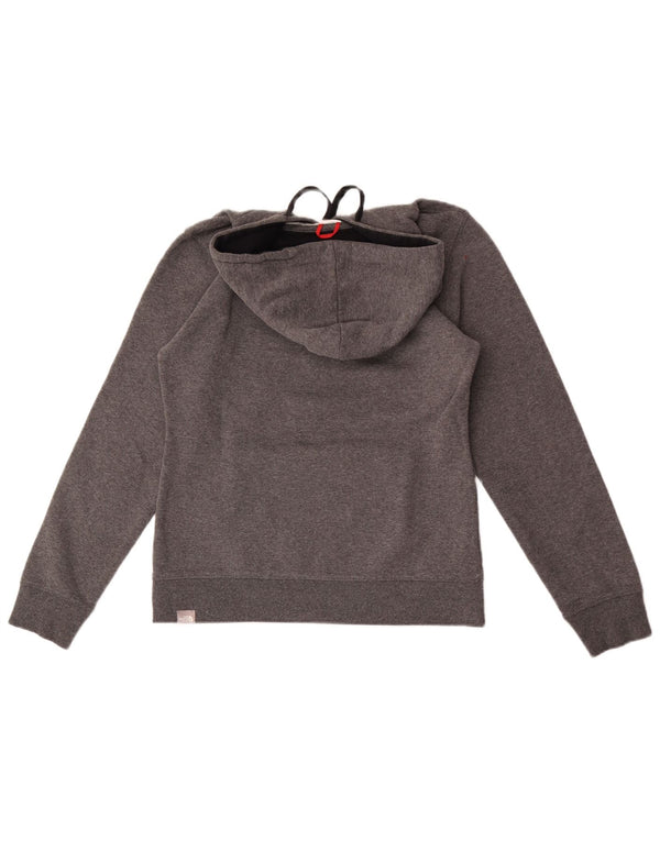 The North Face Womens Graphic Hoodie Jumper UK 14 Medium Grey Flecked