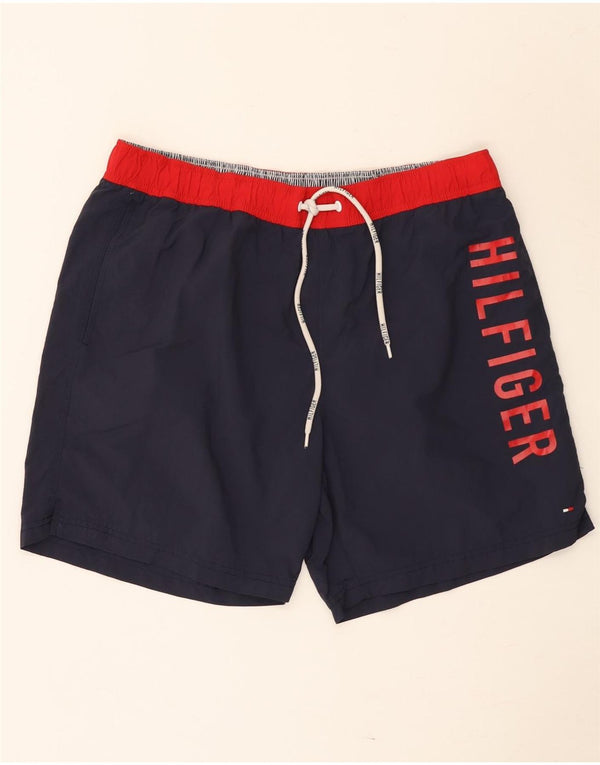 Tommy Hilfiger Pantaloncini da bagno grafici da uomo XL Blu navy Colourblock
