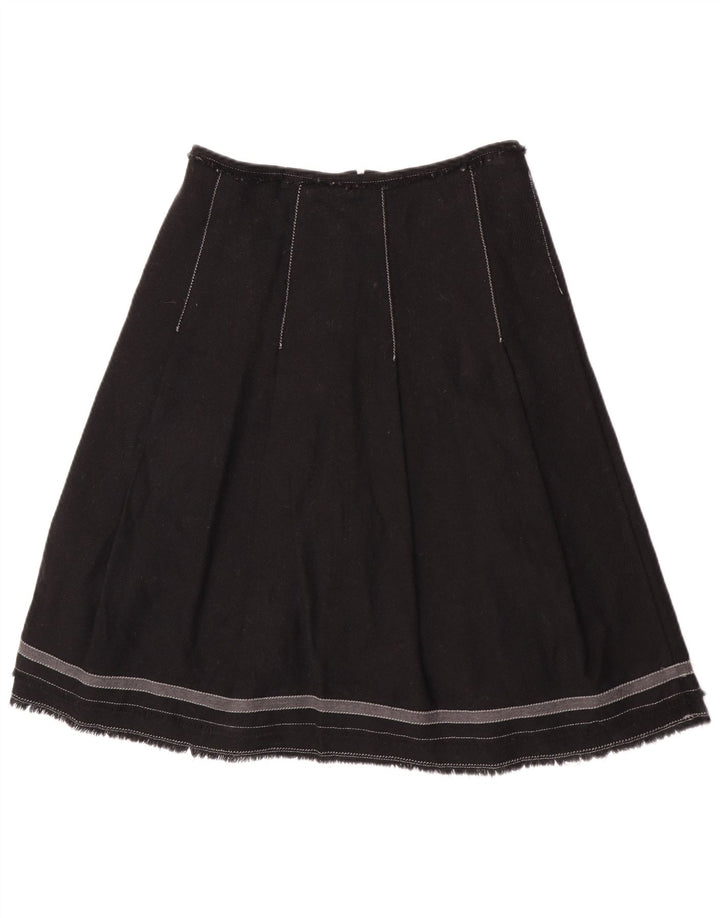 Max & Co. Womens A-Line Skirt UK 12 Medium W30  Black Wool