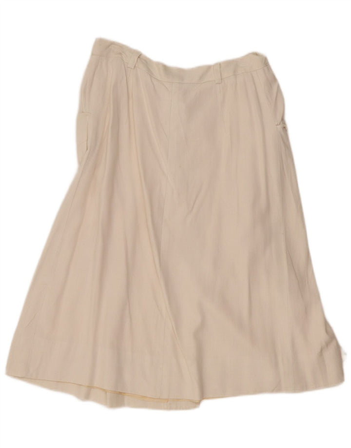 VINTAGE Womens A-Line Skirt W28 Medium White