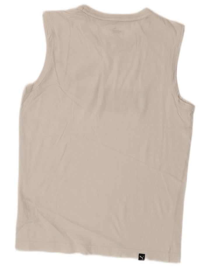 Puma Mens Graphic Vest Top Small White