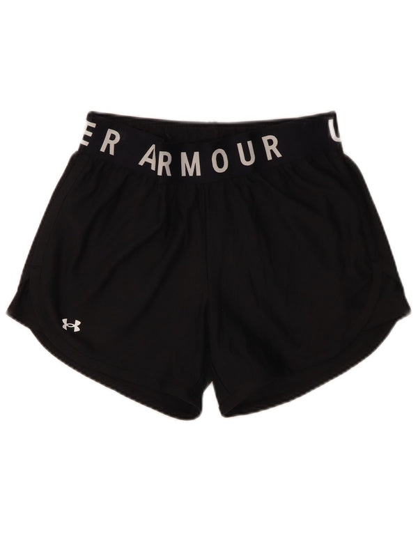 Under Armour Damen Graphic Sport Shorts UK 10 Small Schwarz Polyester