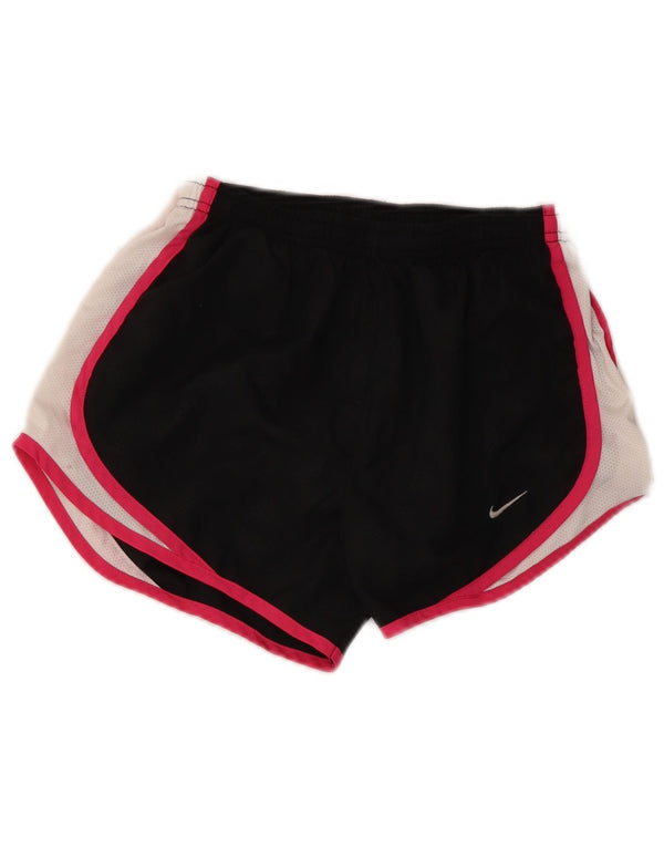 Nike sportsshorts til kvinder UK 6/8 XS Sort Colourblock Polyester