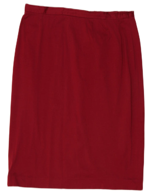 Luisa Spagnoli Womens Pencil Skirt IT 48 XL W34  Burgundy