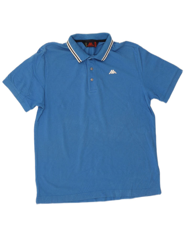 Polo Kappa Uomo Blu Medio in cotone