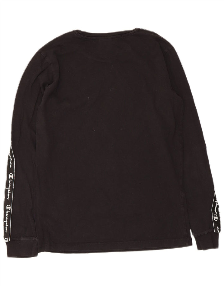 Champion Boys Graphic Top Long Sleeve 13-14 Years XL Black