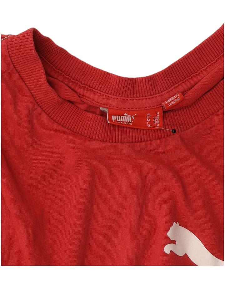 Puma Mens Graphic T-Shirt Top Medium Red
