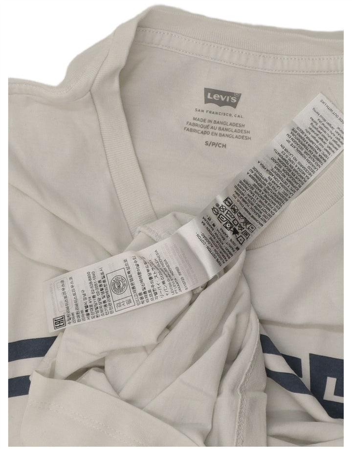 Levi's Mens Graphic T-Shirt Top Small White Cotton