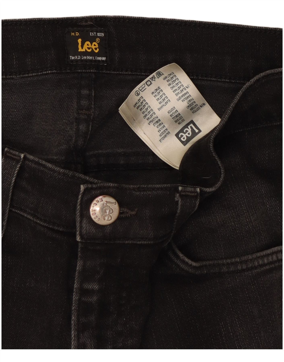 Lee Mens Luke Slim Jeans W31 L28 Black Cotton
