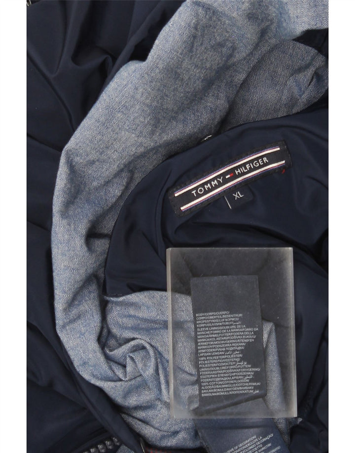 Tommy Hilfiger Mens Windbreaker Jacket UK 42 XL Navy Blue Polyester