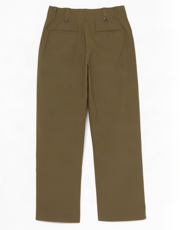 Damskie spodnie chino z wysokim stanem i szeroką nogawką Zara XS W24 L28 Khaki Poliester