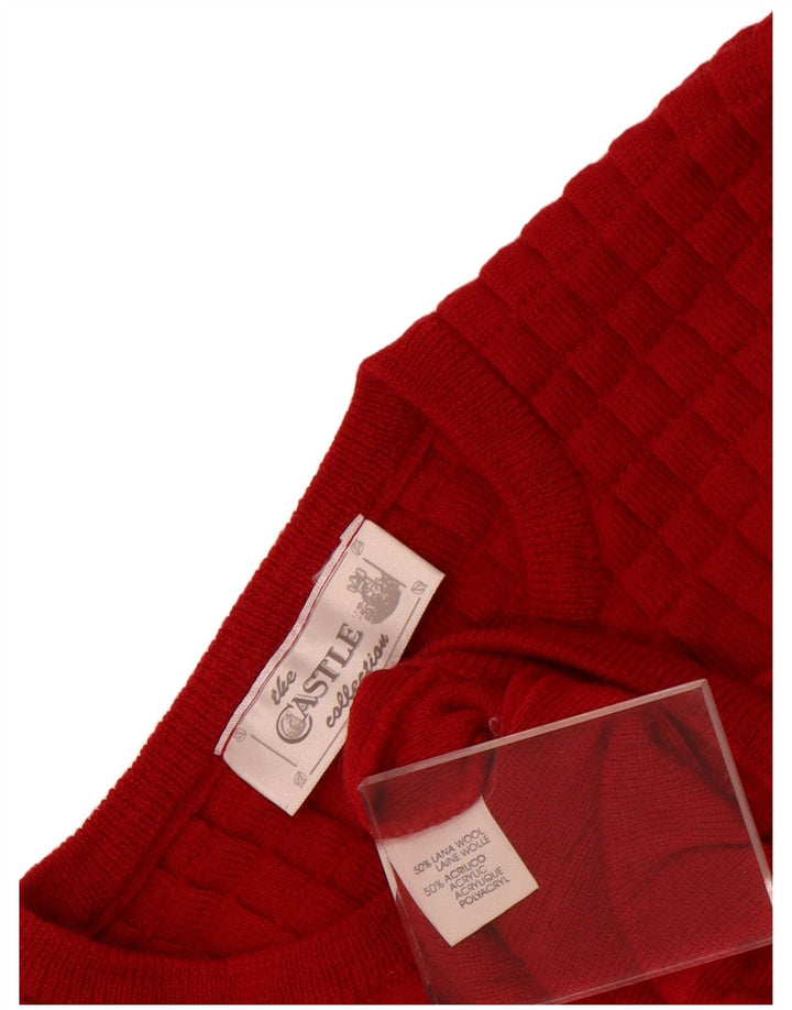 The Castle Collection Womens Oversized Cardigan Sweater UK 14 Medium Red