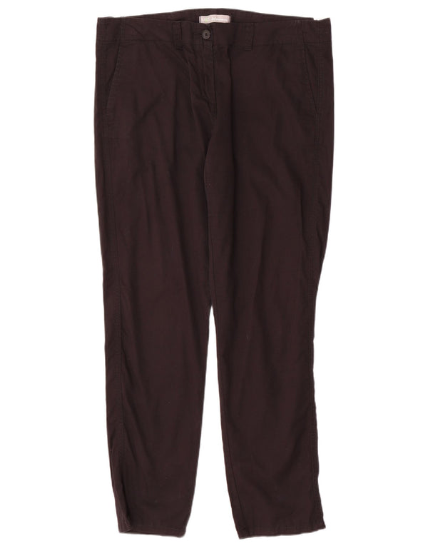 Marks & Spencer Damen Slim Chinohose UK 14 Large W34 L30 Schwarze Baumwolle