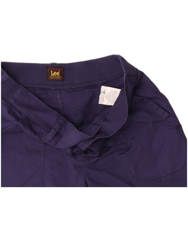 Lee Womens Chino Shorts US 6 Medium W30 Navy Blue Cotton