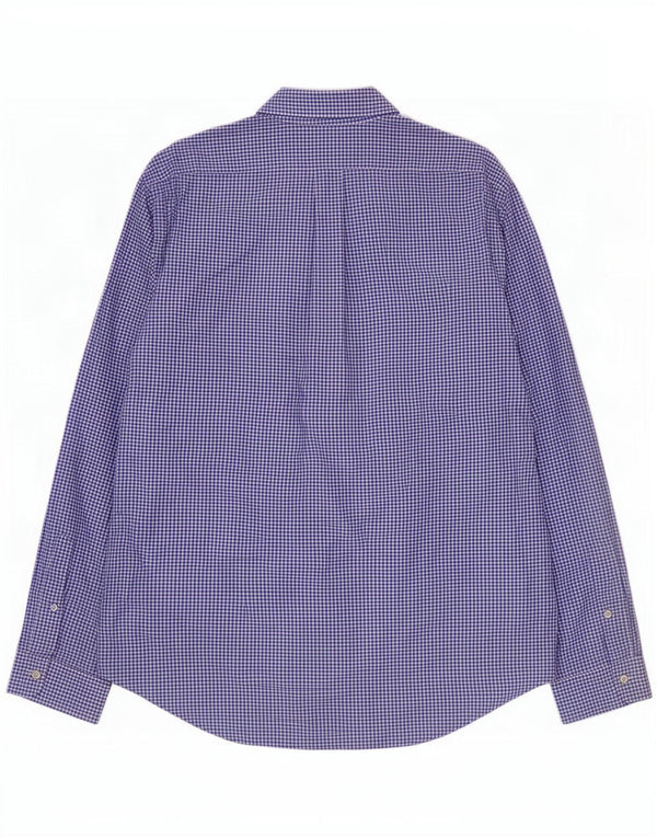 Polo Ralph Lauren Herre Slim Fit skjorte XL Blå Gingham Bomuld