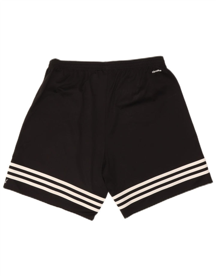 Pantaloncini sportivi Adidas Climalite da uomo grandi in poliestere nero