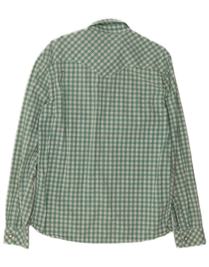 Camisa masculina Levi's verde médio xadrez algodão