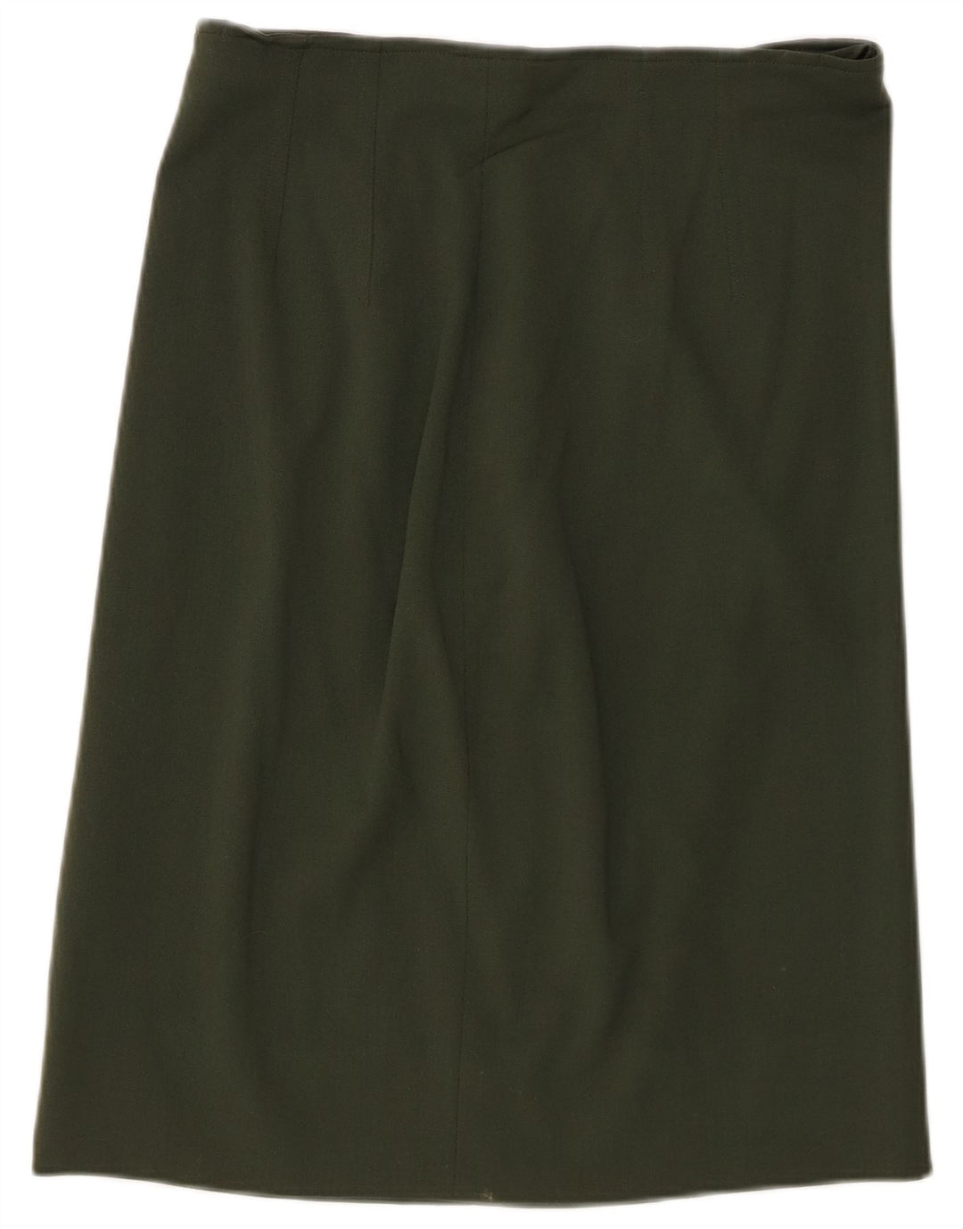 ICEBERG Womens Straight Skirt W30 Medium Khaki Wool