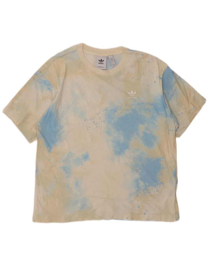 Adidas Herre T-shirt Top Medium Flerfarvet Tie Dye Bomuld
