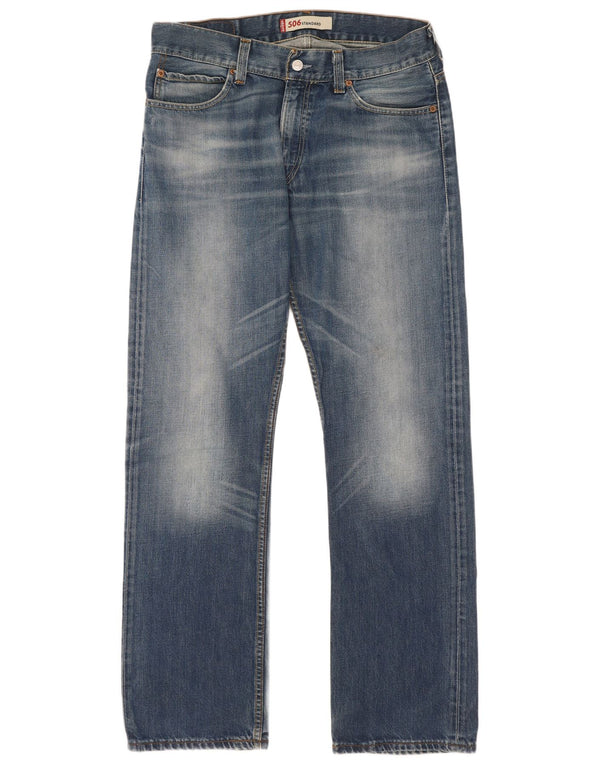 Jeans dritti da uomo Levi's 506 vestibilità standard W34 L34 cotone blu